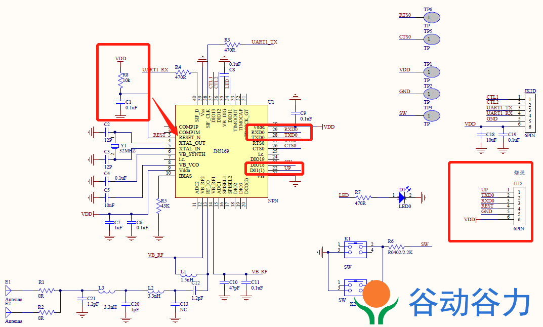 NXP JN516x Zigbee模块硬件参考设计简介(图5)