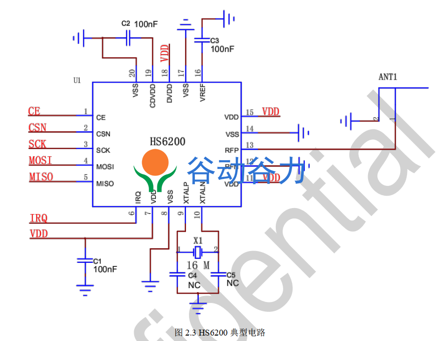 HS6200 2.4G无线射频IC  规格书Datasheet 应用手册 下载(图3)