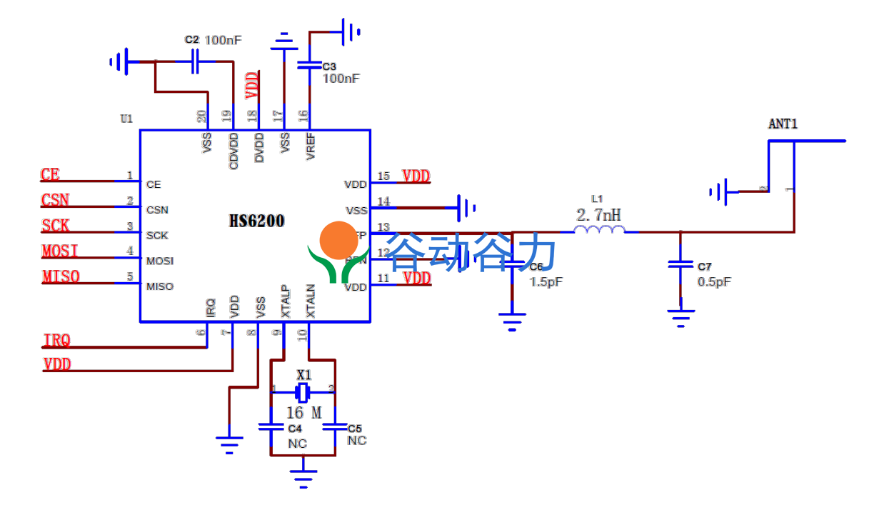 HS6200 2.4G无线射频IC  规格书Datasheet 应用手册 下载(图4)